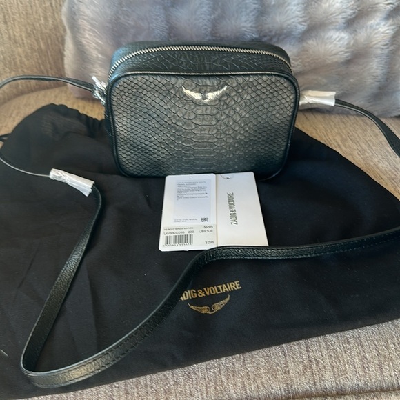 ZADIG & VOLTAIRE
XS Lizard Embossed Leather Camera Shoulder Bag. - Picture 5 of 8